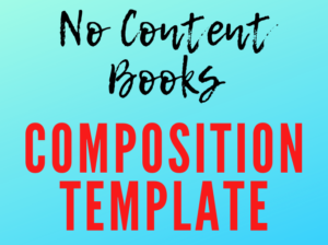 no content book templates